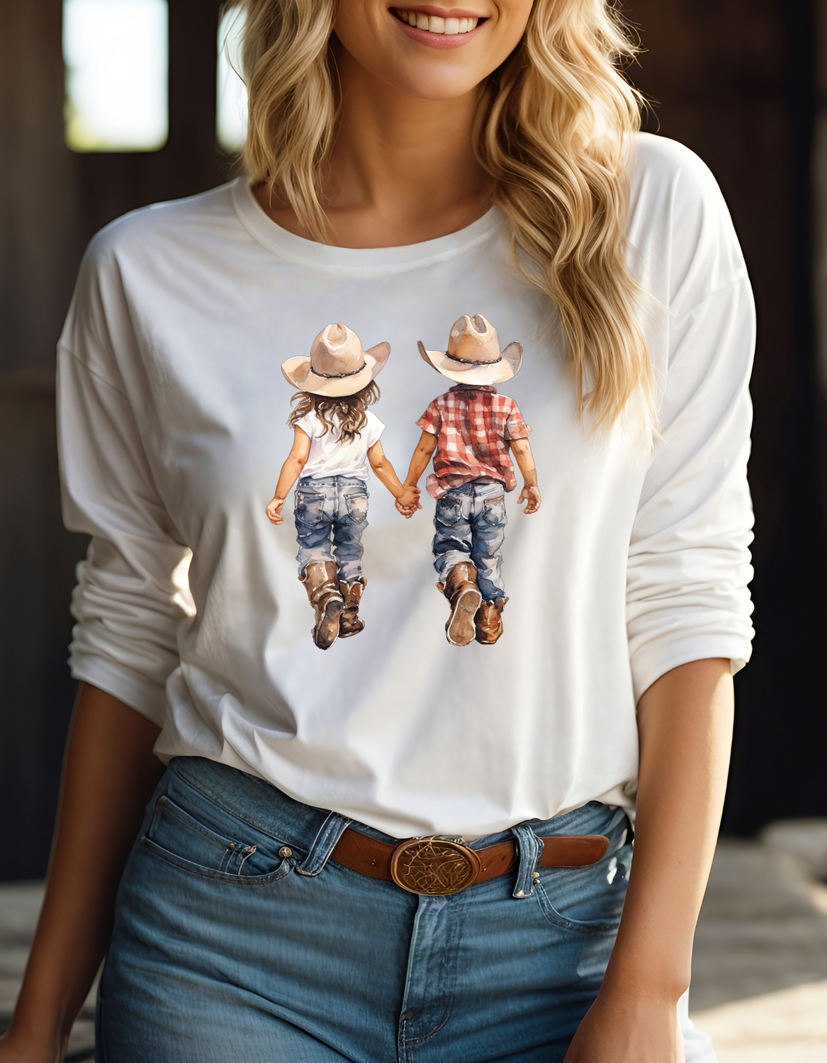 Cowgirl & Cowboy - Long Sleeved Tee