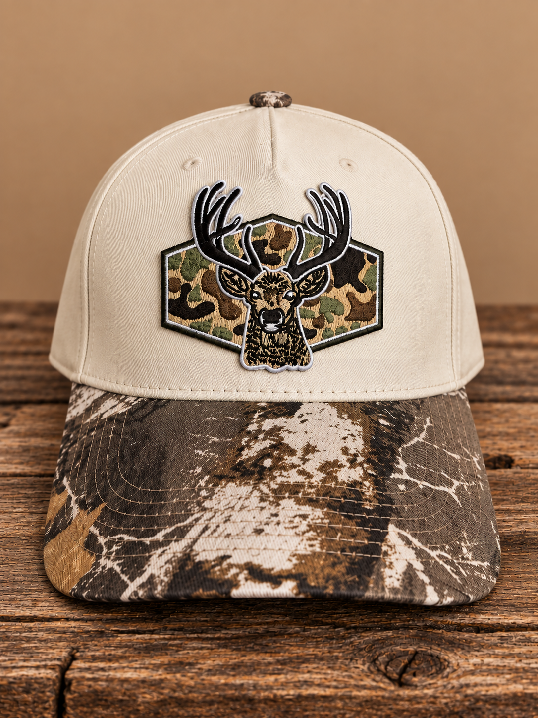 Camo Buck Patch Cap