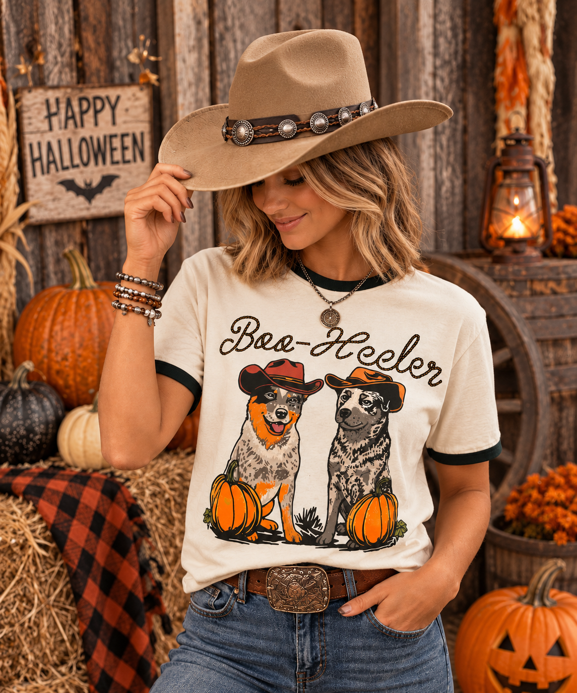 Boo-Heeler Western Halloween Tee ๐๐ค ๐พ