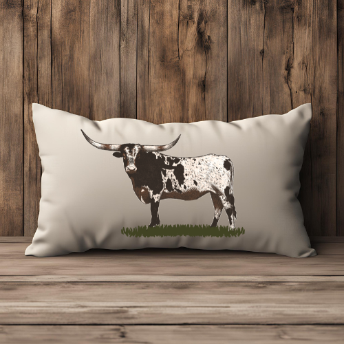 Longhorn Lumbar Pillow