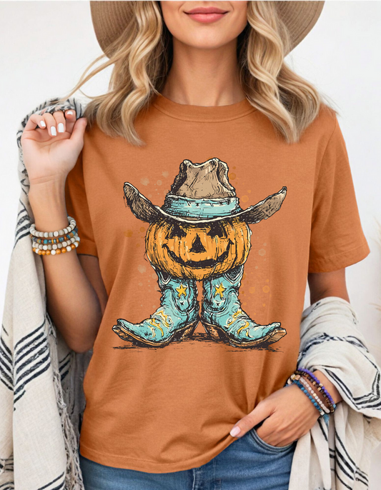 Cowboy Pumpkin Tee