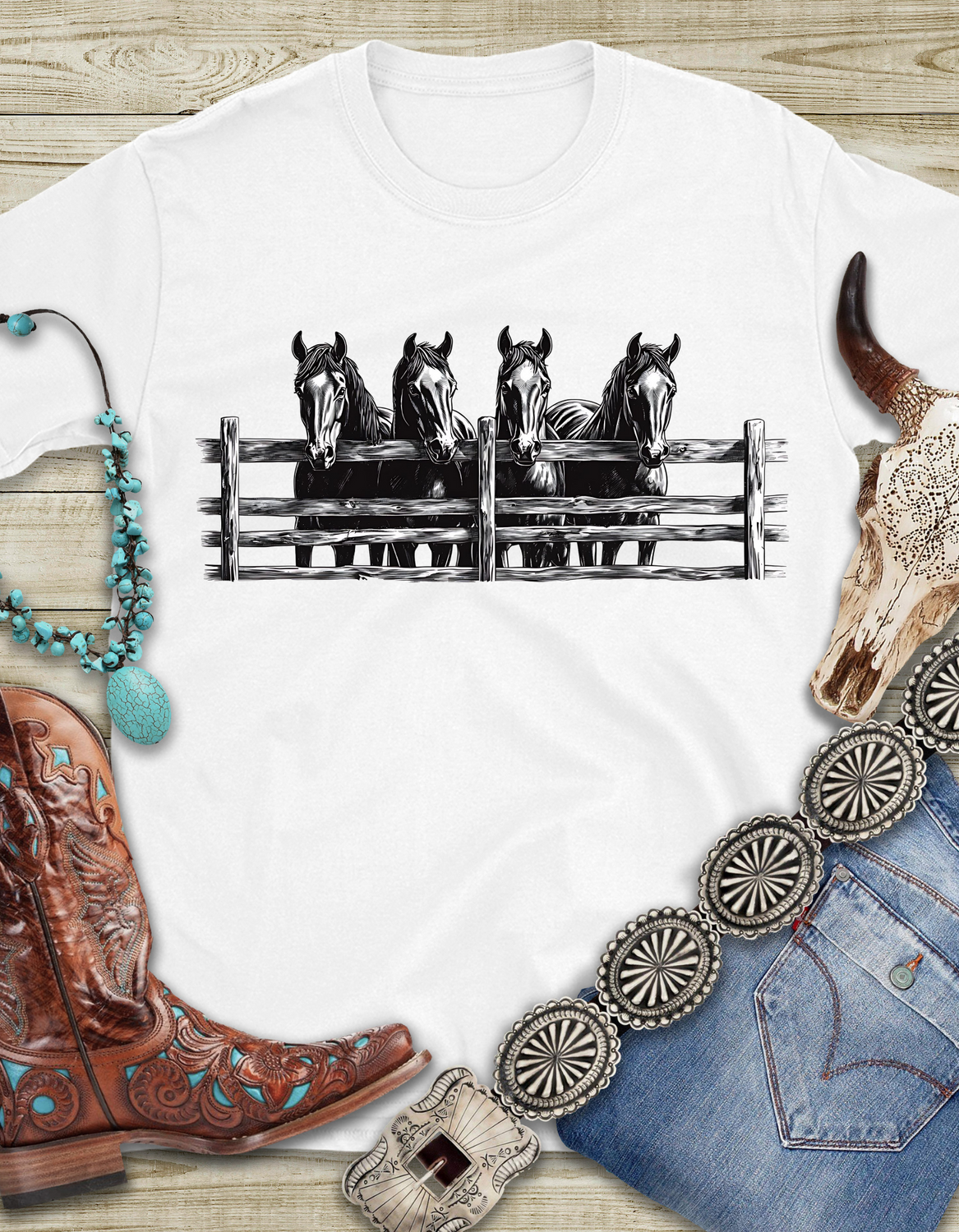 Ranch Horses-Short Sleeve Tee