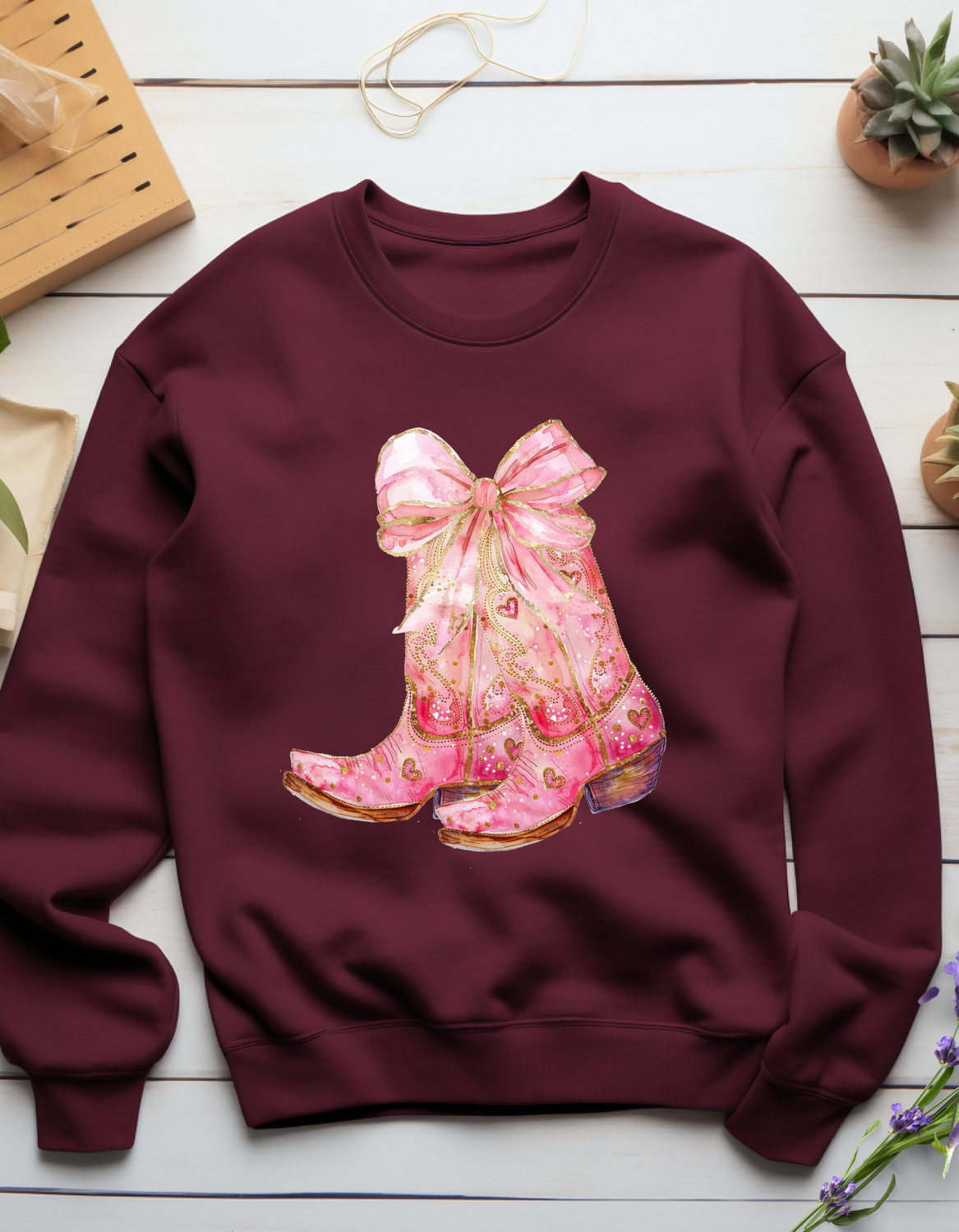 Pink Boots Sweatshirt