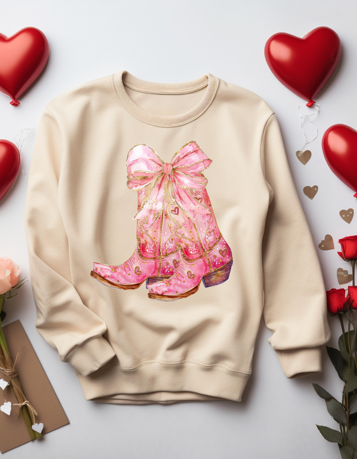 Pink Boots Sweatshirt