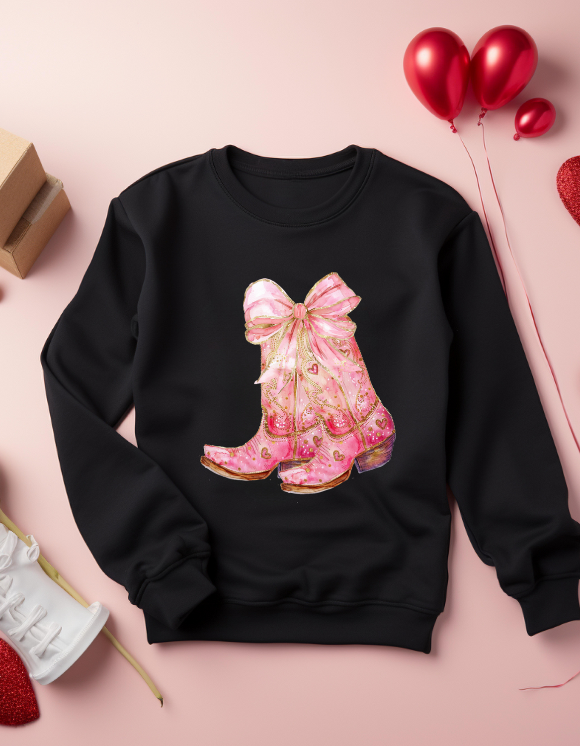 Pink Boots Sweatshirt