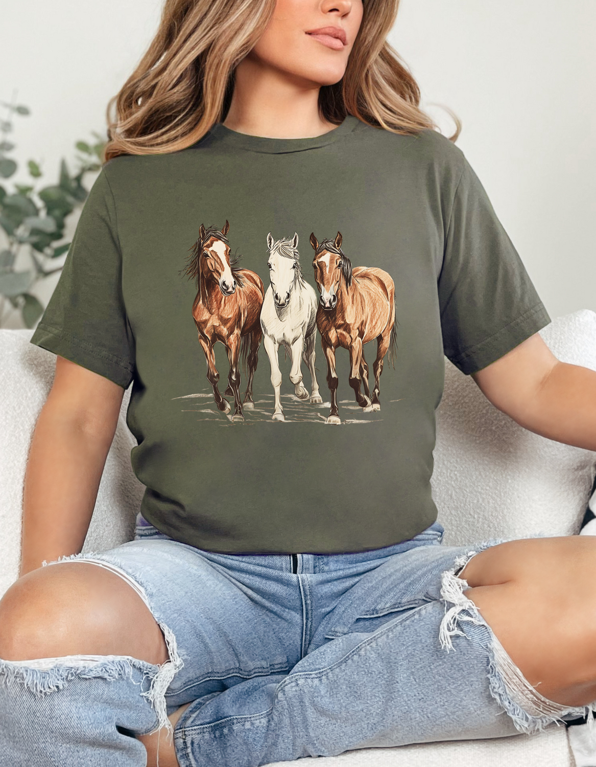 Running Horses Short Sleeve Tee