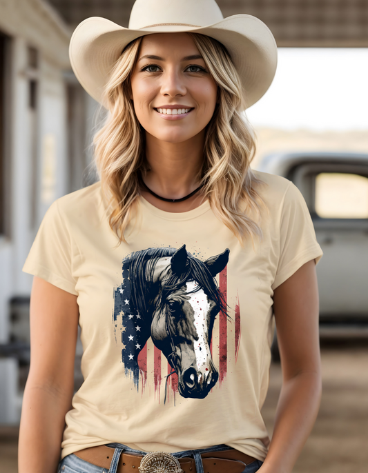 Patriotic Horse Tee