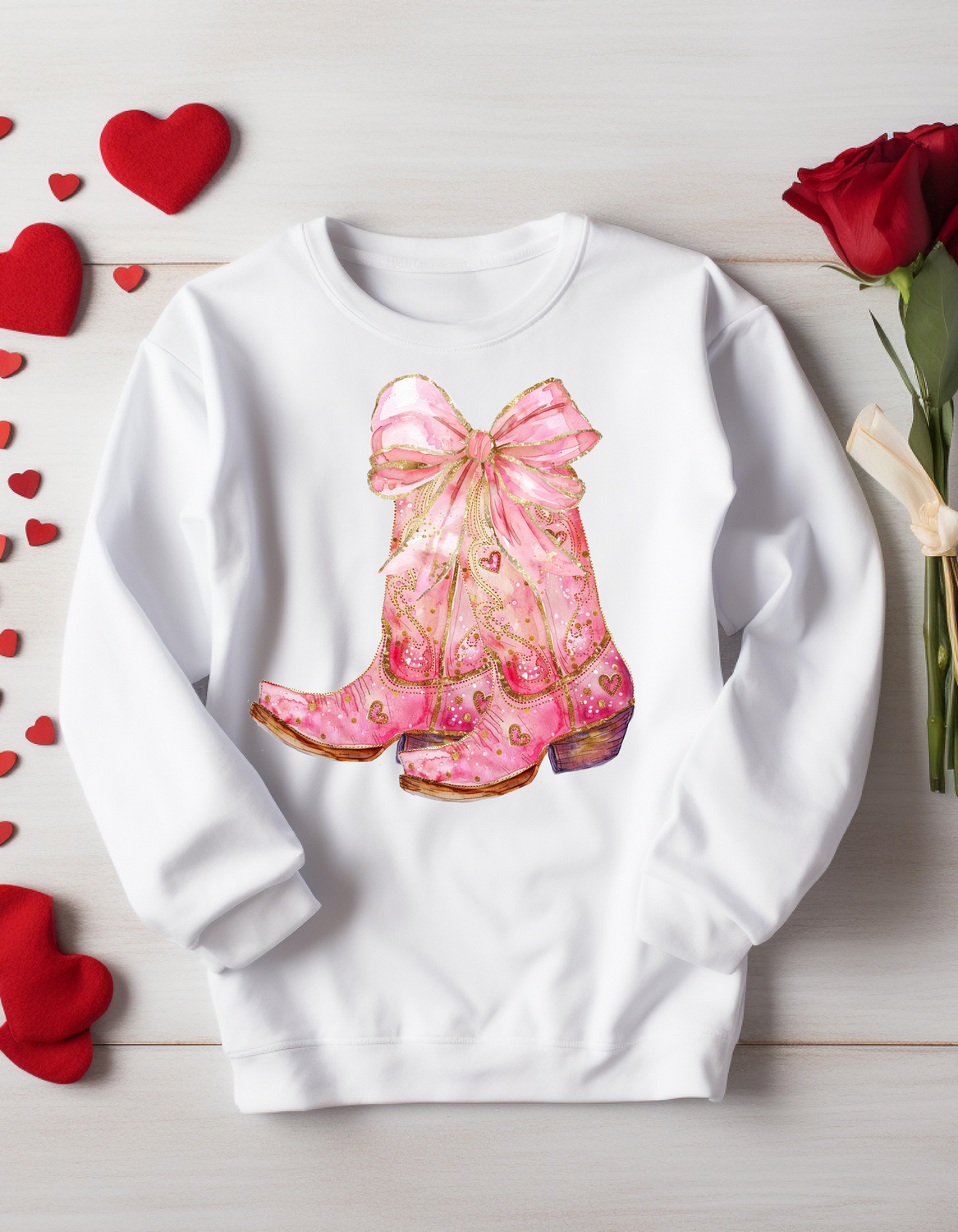 Pink Boots Sweatshirt