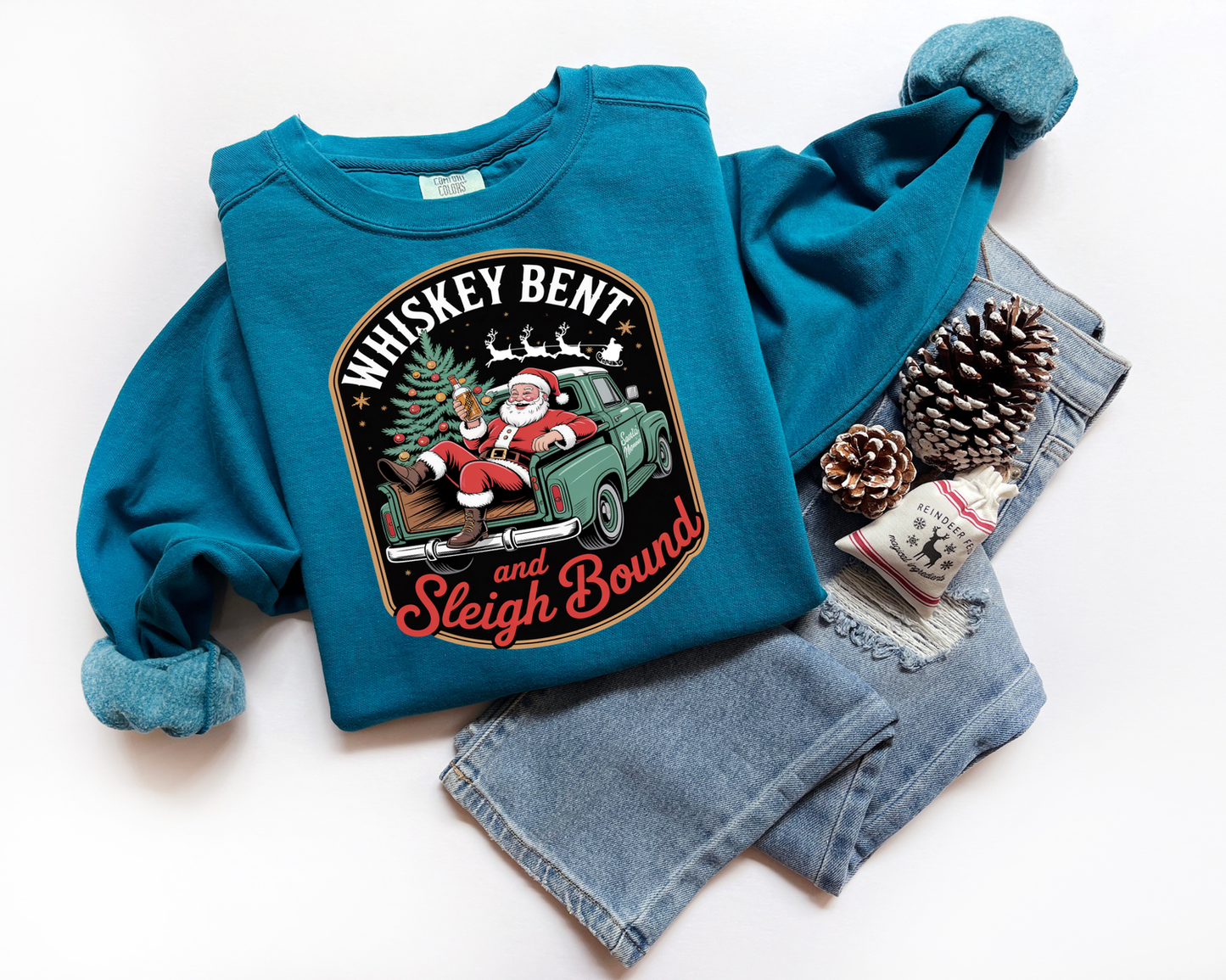 Whiskey Bent and Sleigh Bound Sweatshirt
