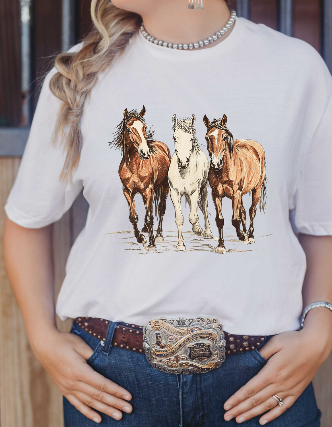 Running Horses Short Sleeve Tee