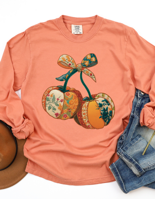 Vintage Patchwork Pumpkins Tee