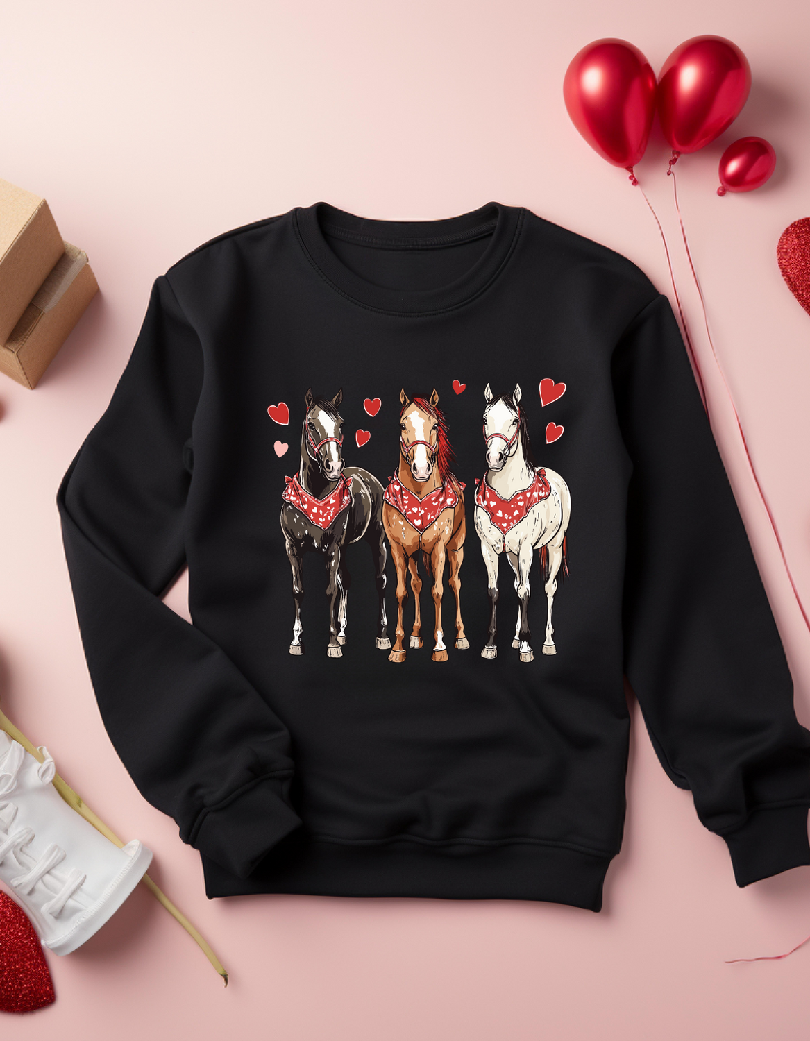 Valentine Horses Sweatshirt