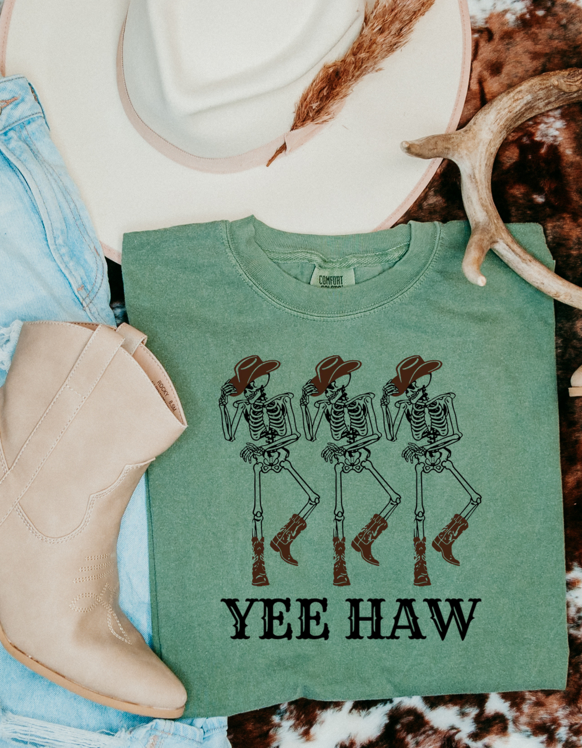 Yee Haw Dancing Skeletons Tee