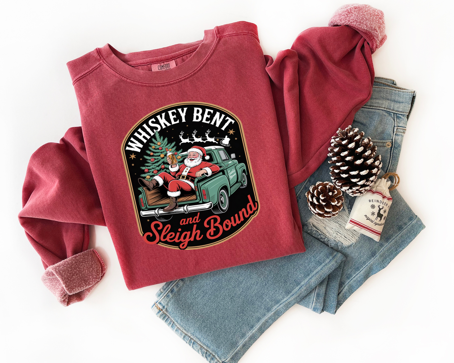 Whiskey Bent and Sleigh Bound Sweatshirt