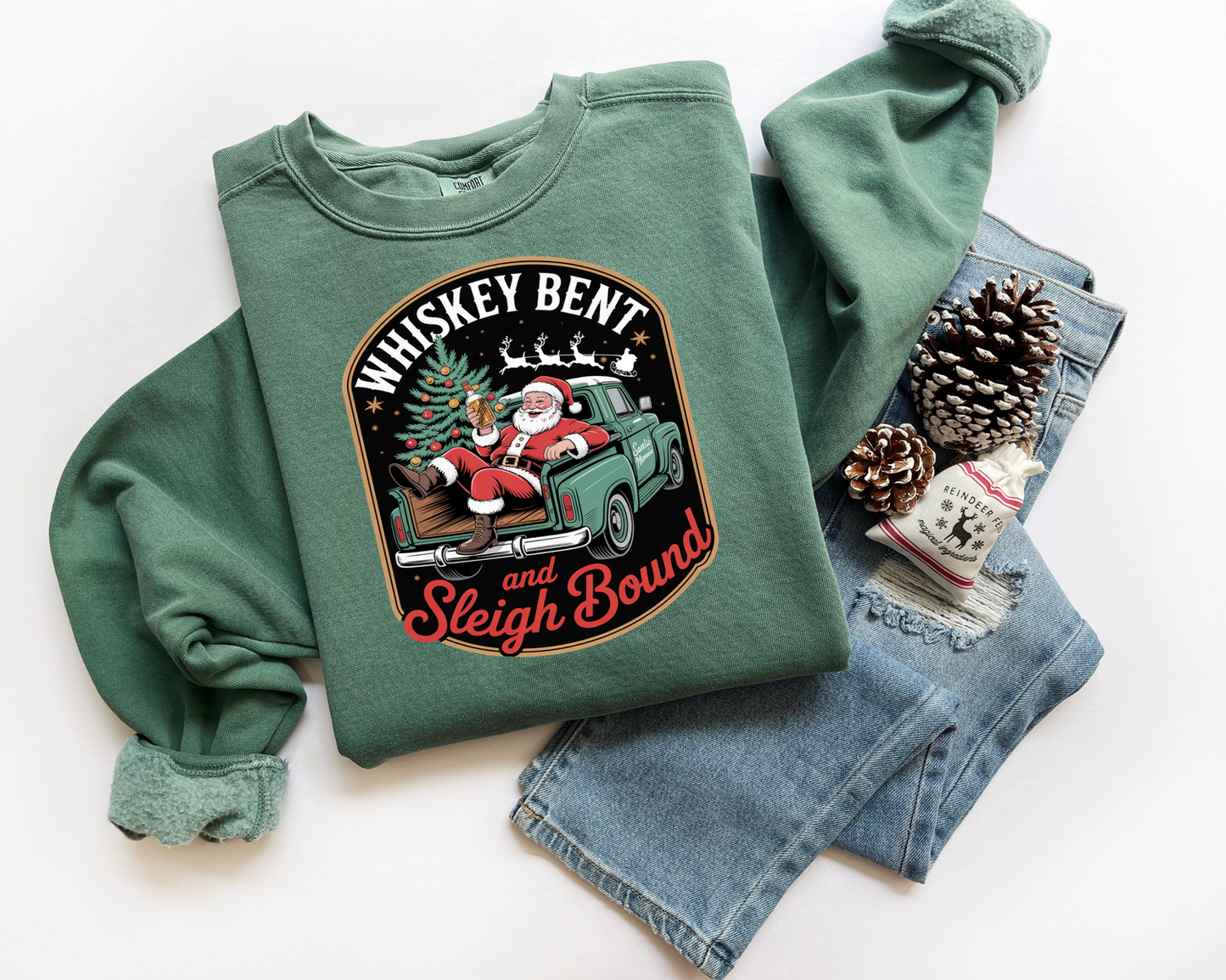 Whiskey Bent and Sleigh Bound Sweatshirt