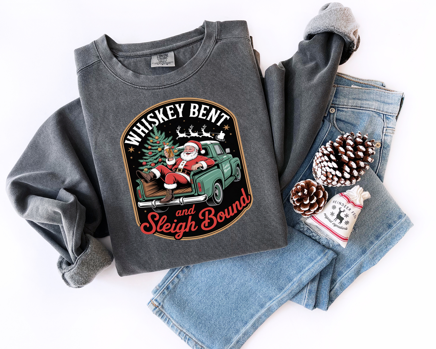 Whiskey Bent and Sleigh Bound Sweatshirt