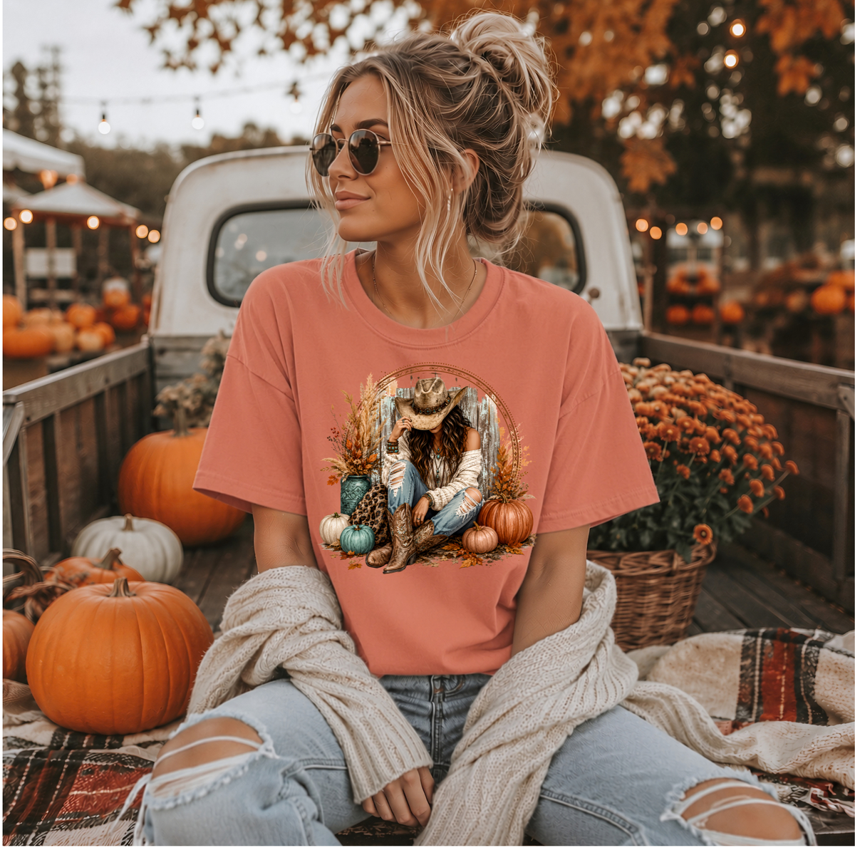🤠 Fall Cowgirl Comfort Colors Graphic Tee