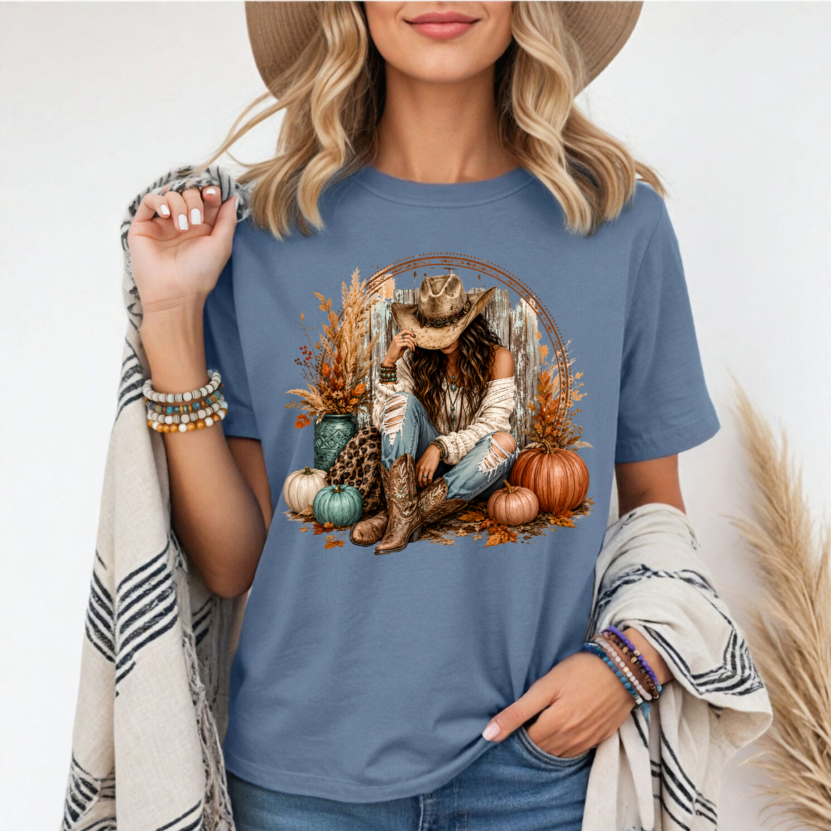 🤠 Fall Cowgirl Comfort Colors Graphic Tee