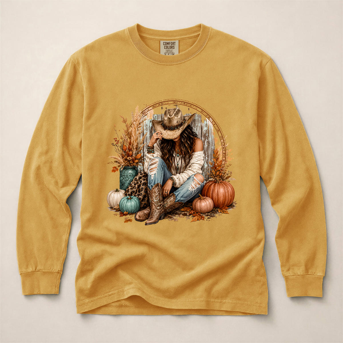 🤠 Fall Cowgirl Comfort Colors Graphic Tee