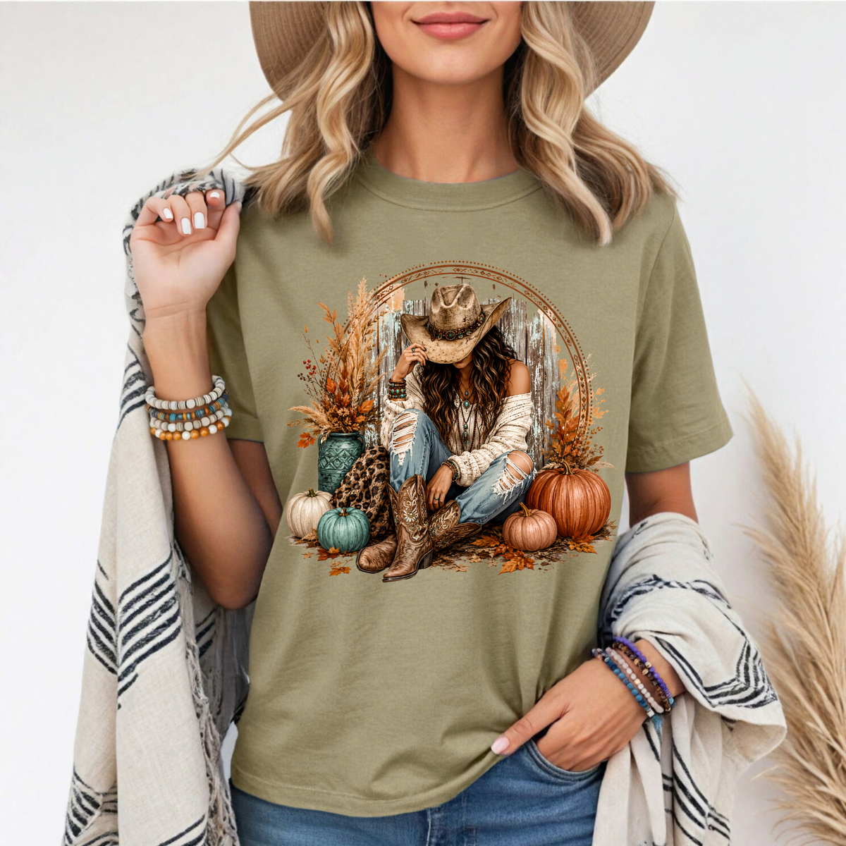 🤠 Fall Cowgirl Comfort Colors Graphic Tee
