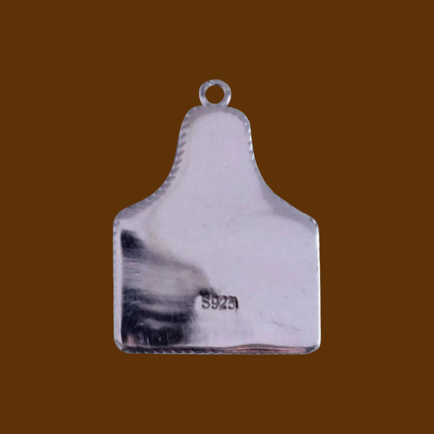 Sterling Silver Cattle Tag Initial Necklace