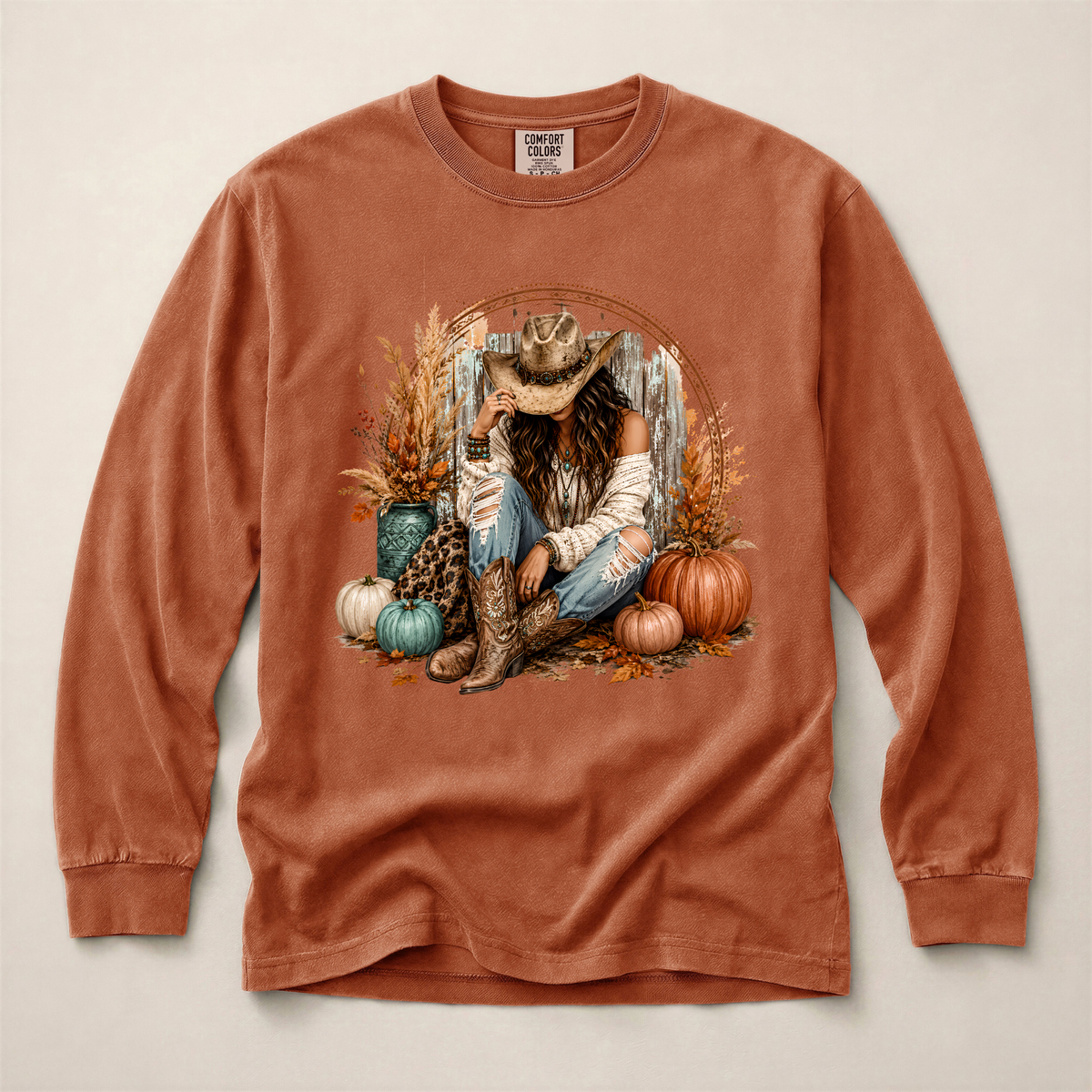 🤠 Fall Cowgirl Comfort Colors Graphic Tee