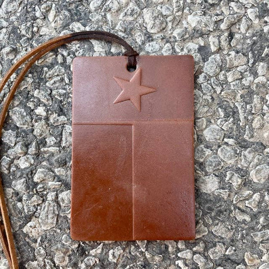 Callahan Leather Rectangle Texas Flag Air Flair
