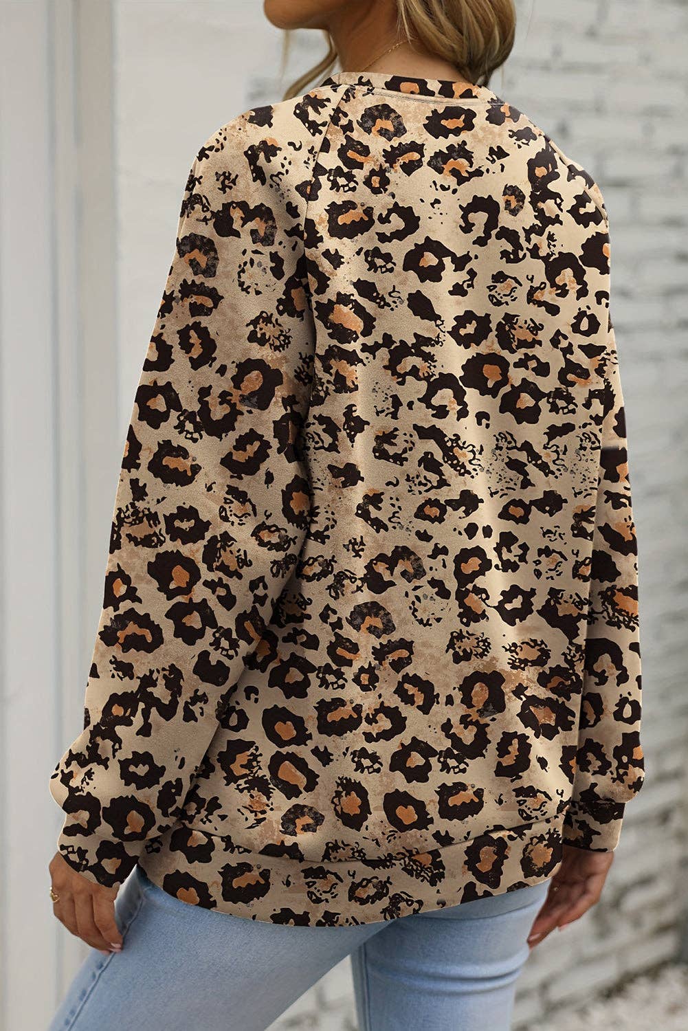 Halloween Pumpkin Leopard Print Sweatshirt