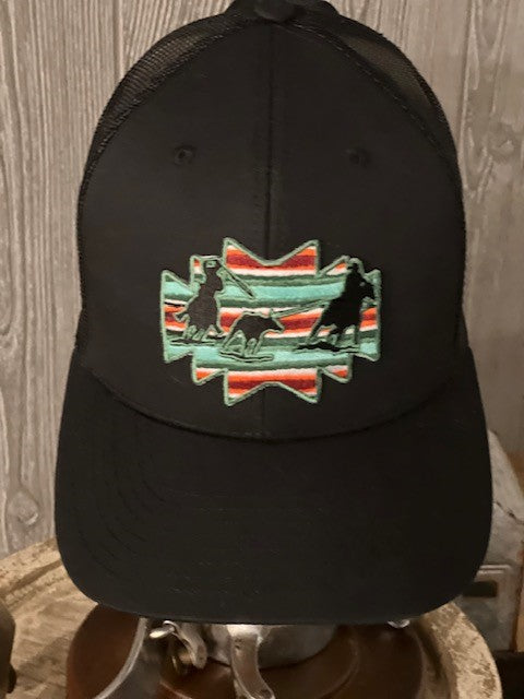 Black Aztec Team Roper Cap