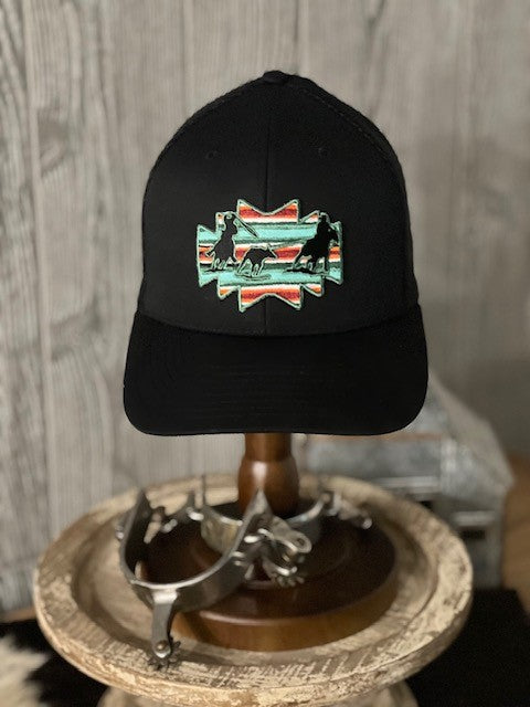 Black Aztec Team Roper Cap