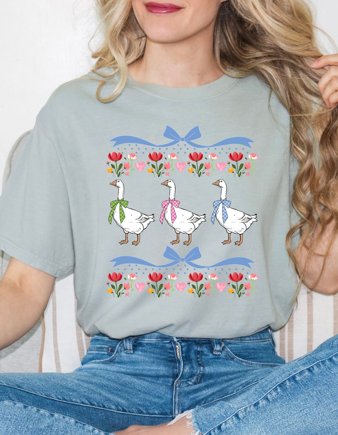 Vintage Blue Ribbon Goose T-shirt