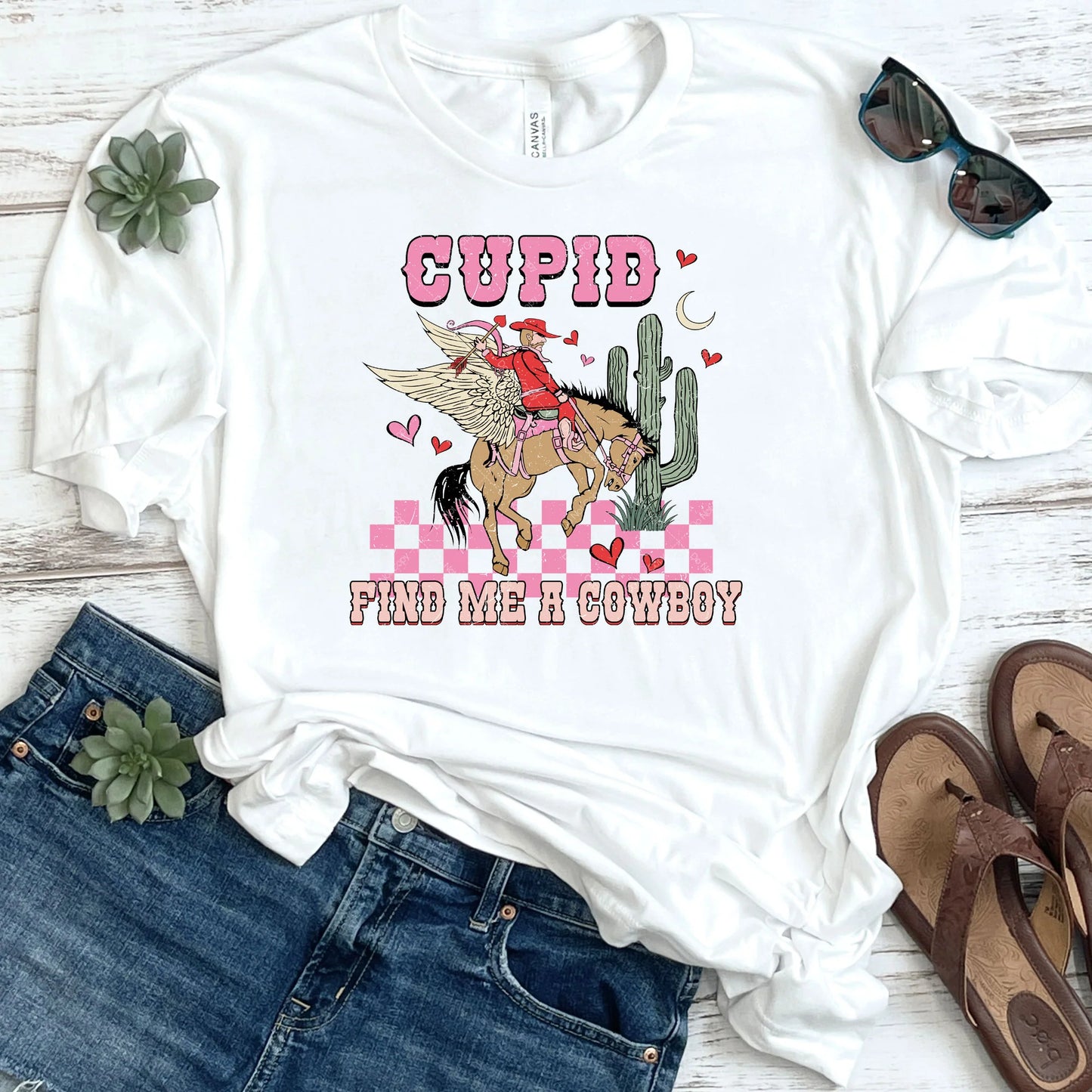 Cupid Find Me A Cowboy Tee