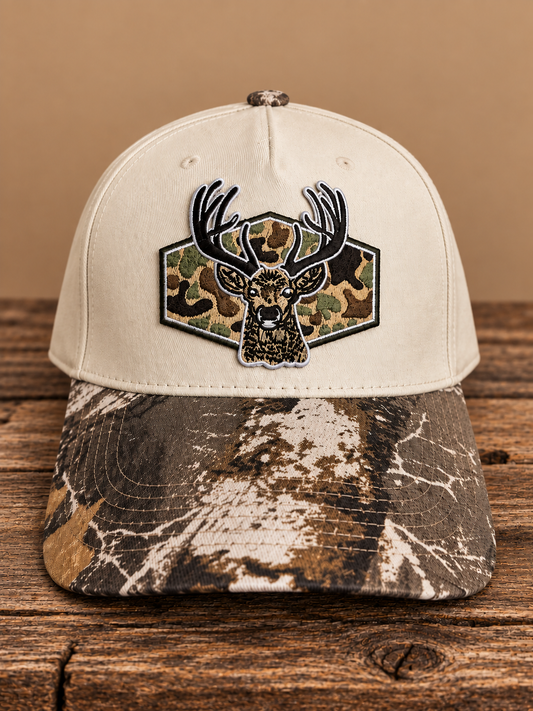 Camo Buck Patch Cap