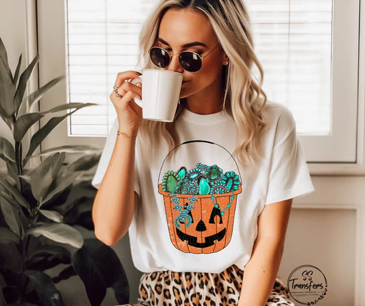 Pumpkin & Turquoise Tee