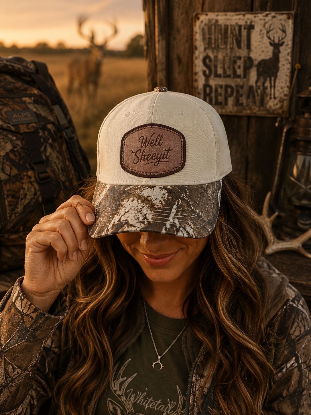 Well Sheeyit Hunting Trucker Cap
